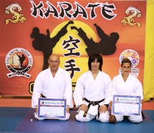 Nuove Cinture Nere_Giovanni Lala e Giulia Scalise con il M° Francesco Bellino