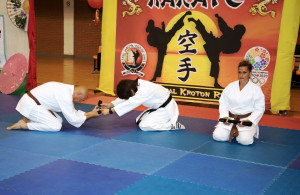 il Maestro Bellino durante il cerimoniale di consegna con Lala e Scalise