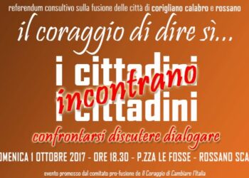 Fusione Corigliano-Rossano, i cittadini incontrano i cittadini per discutere di fusione