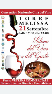 Inizia oggi a Torre Melissa la Convention Nazionale delle Città del Vino