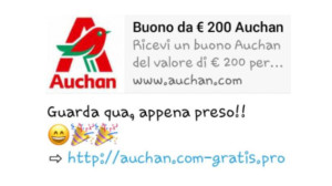 Truffe online Buoni spesa falsi, nel mirino c’è l'Auchan