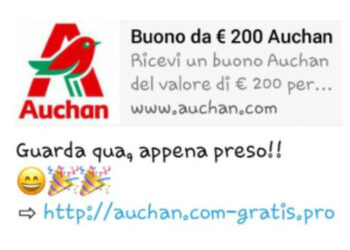 Truffe online: Buoni spesa falsi, nel mirino c’è l’Auchan