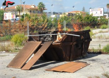 Crotone, Sorpresi a bruciare rifiuti in un cassone metallico, due persone denunciate
