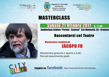 Il 21 ottobre Jacopo Fo a Crotone