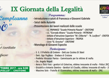 Nona Giornata della Legalità “Buon Compleanno Dodò”