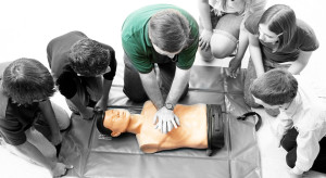 Group of Teens Take CPR Class