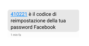Falsi sms per il cambio di password Facebook Attenti perché potrebbe essere un tentativo di truffa