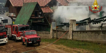Incendio all’impianto di risalita delle Piste da Sci di Villaggio Palumbo