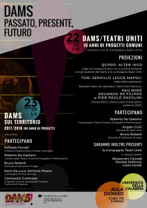 Locandina DAMS passato, presente, futuro