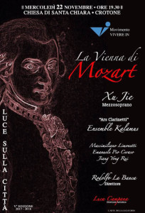 Luce sulla città V edizione concerto La Vienna di Mozart nella Chiesa di Santa Chiara di Crotone