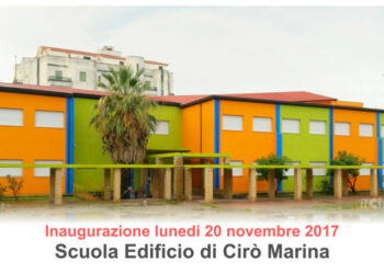 Lunedi 20 novembre, Inaugurazione Scuola Primaria Statale “Giuseppe Ferrari” di Cirò Marina