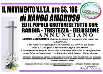 Morte e Isolamento: Manifestazione sulla SS106 del “Movimento VITA” guidato da Nando Amoruso