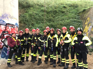 Addestramento Vigili del Fuoco del nucleo speleo alpino fluviale