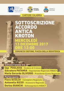 Al via il progetto “Antica Kroton” previsto un investimento di 61,6 milioni di euro