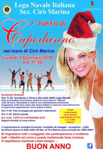 Il 2018 si aprirà con il tradizionale Tuffo di Capodanno a Cirò Marina