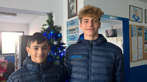 La R.N. Auditore di Crotone al raduno della nazionale giovanile nella Piscina Comunale di Pozzuoli - Cavallaro e Ruggiero