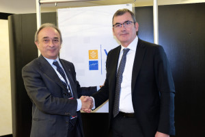 Gian Domenico Auricchio, presidente di Fiere di Parma, e Maurizio Danese, presidente di Veronafiere