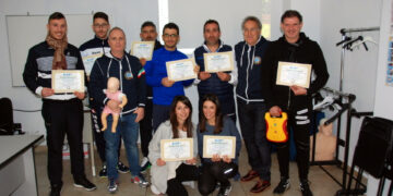 Otto nuovi operatori di Primo Soccorso BLSD con l’utilizzo del defibrillatore formati a Cirò Marina