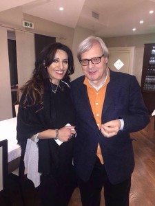 Vittorio Sgarbi inaugura La Santissima Trinità, la maestosa tela di Francesca de Bartolo, in arte Mistral (2)