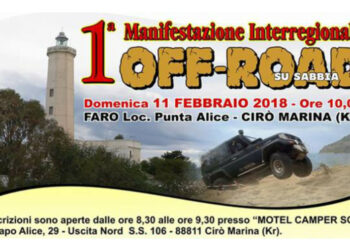 Domenica 11 febbraio, la 1^ Manifestazione Interregionale “Off-Road” su fuoristrada a Cirò Marina