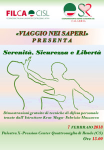 Il Coordinamento Donne Cisl Calabria e la Filca Cisl organizzano dimostrazioni gratuite di difesa personale