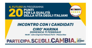 Incontriamoci con i Candidati del Movimento 5 stelle a Cirò Marina