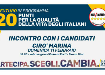 “Incontriamoci con i Candidati” del Movimento 5 Stelle a Cirò Marina