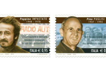 Due Francobolli dedicati a Peppino Impastato e Don Giuseppe Puglisi