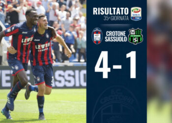 Calcio, Seria A: Crotone vs Sassuolo 4-1
