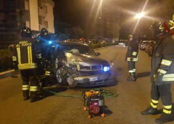 Incidente stradale nella notte a Crotone: Audi di grossa cilindrata colpisce tre auto in sosta, un ferito