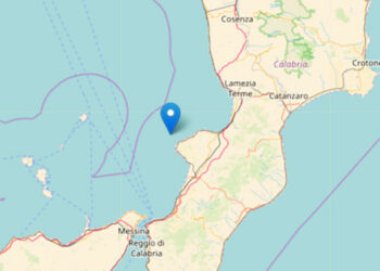 Forte scossa di Terremoto di magnitudo 4.4 in Calabria in mare al largo di Tropea