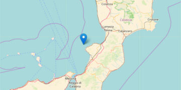 Forte scossa di Terremoto di magnitudo 4.4 in Calabria in mare al largo di Tropea