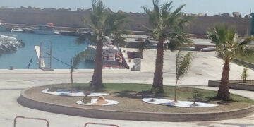 Il Team di Città Pulita all’opera per un nuovo abbellimento nell’Area Portuale di Cirò Marina