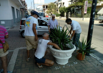 Città Pulita insieme a Imprenditori, Commercianti e semplici Cittadini hanno dato vita a “nuove Fioriere” su Via Roma di Cirò Marina