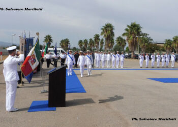 Passaggio di consegne alla Capitaneria di Porto di Corigliano, tra il Capitano Maddalena e il Capitano Di Giovanni