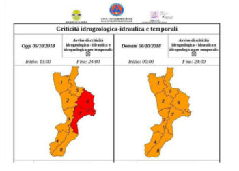 Avviso alla cittadinanza. Allerta Rossa fino alle ore 24.00 di oggi 5 ottobre