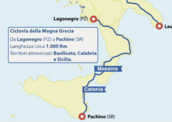 La Ciclovia della Magna Grecia, 1.000 km in bici tra la Basilicata, Calabria e Sicilia sarà la più grande d’Europa