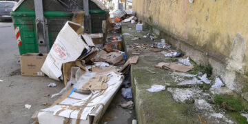 A Crotone si passeggia tra rifiuti ingombranti e… deiezioni canine