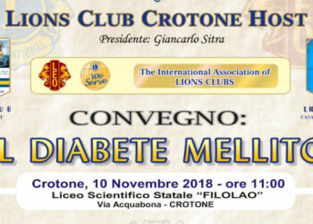 Convegno a Crotone del Lions Club Crotone Host “Il Diabete Mellito” Conoscere la malattia, Prevenirla e Combatterla
