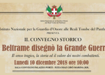 Convegno storico culturale “E Beltrame disegnò la Grande Guerra”, lunedì 10 a Palazzo Porti Ciro’ Marina