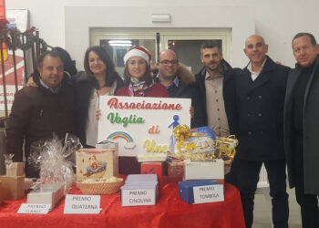 Grande successo la tombolata di giorno 16 dicembre 2018 nel “Salone del Vino e del Gusto” di Torre Melissa