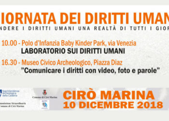 Il 10 dicembre a Cirò Marina, la giornata dedicata ai Diritti Umani con le associazioni del territorio
