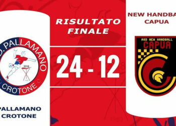 Pallamano Crotone vs New Handball Capua 24-12 (risultato pt: 10 – 4)