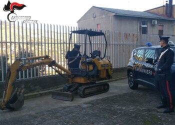 Mini escavatore rubato a Verrès (Aosta) e rinvenuto a Cotronei, denunciato bracciante agricolo