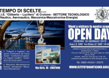 Open Day venerdi 18 gennaio all’Istituto Tecnico Nautico di Crotone