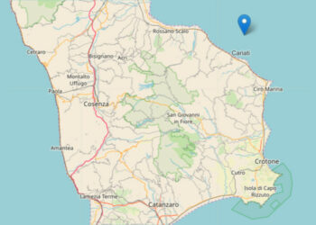 Terremoto nella notte a Cariati, è stata registrata una scossa di magnitudo ML 3.1