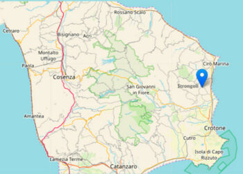 Terremoto nella notte a Strongoli, è stata registrata una scossa di magnitudo ML 2.4