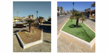 Città Pulita riqualifica una nuova aiuola sul lungomare, continua la collaborazione tra imprenditori, comune e associazione