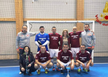 2° posto per i pompieri di Crotone al Torneo nazionale Vigili del Fuoco “Torneo della ricostruzione” di calcetto