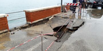 Torretta, la pioggia causa un altro cedimento sul lungomare nord